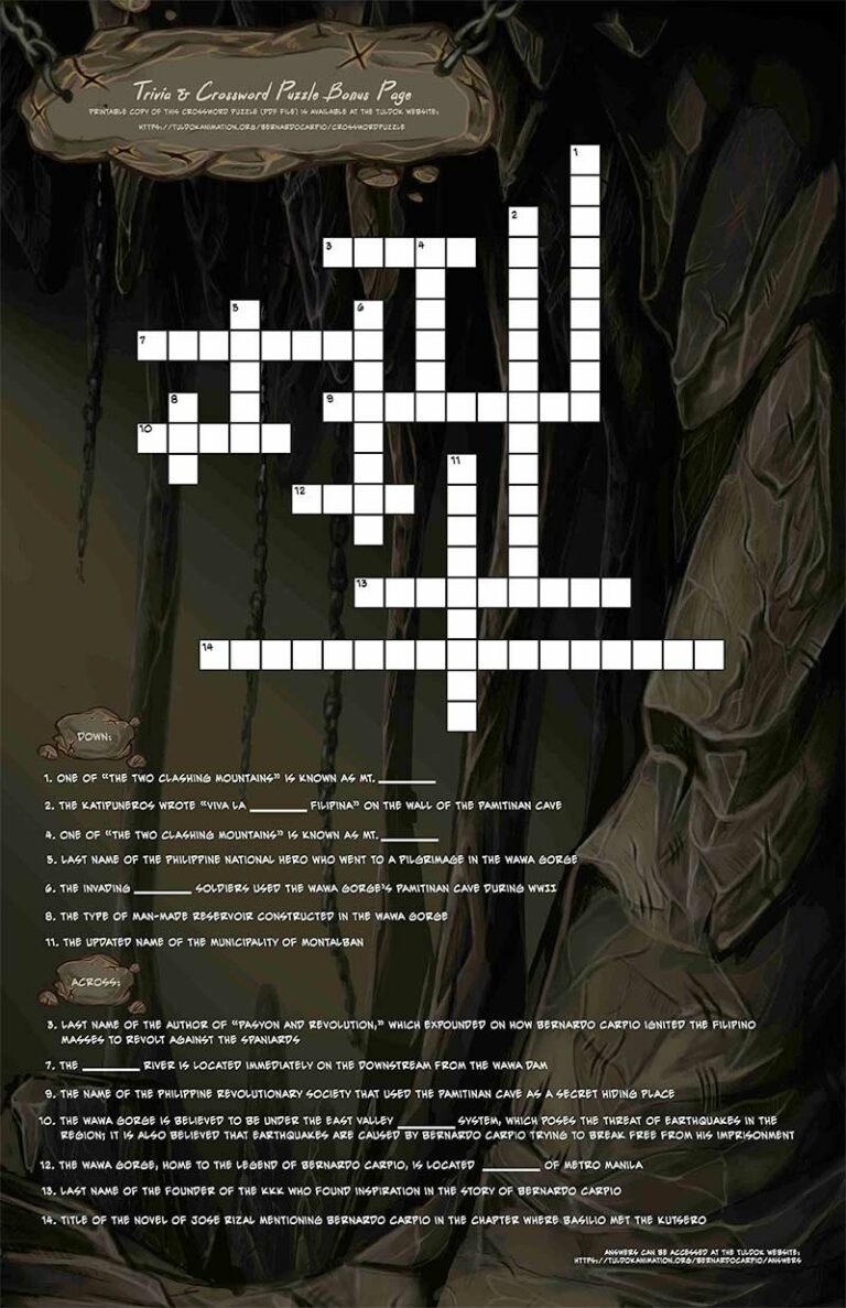 Bernardo Carpio Crossword Puzzle